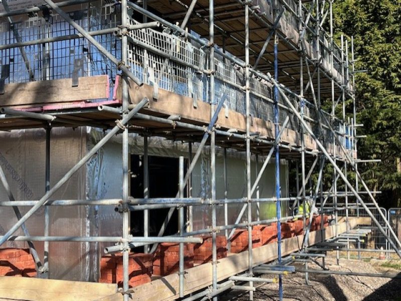 Bricks awaiting first day of laying outer-skin courses - 13.04.26