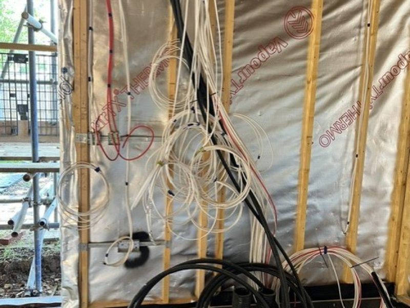 First-fix cabling installed, light, power, data and security - 20.05.26