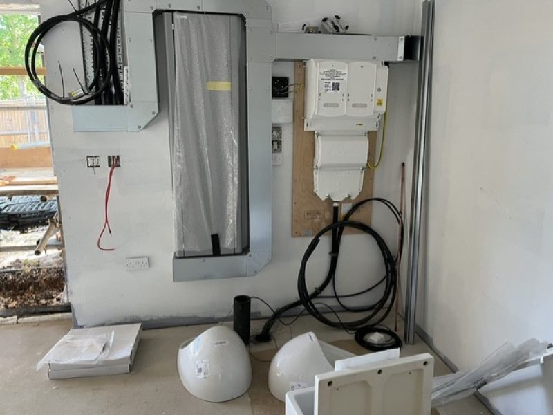Power cabling arrives into the meter box 11.09.26