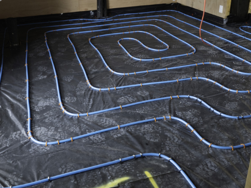 Underfloor heating piping