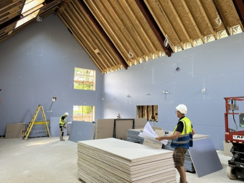 Wall boarding in situ